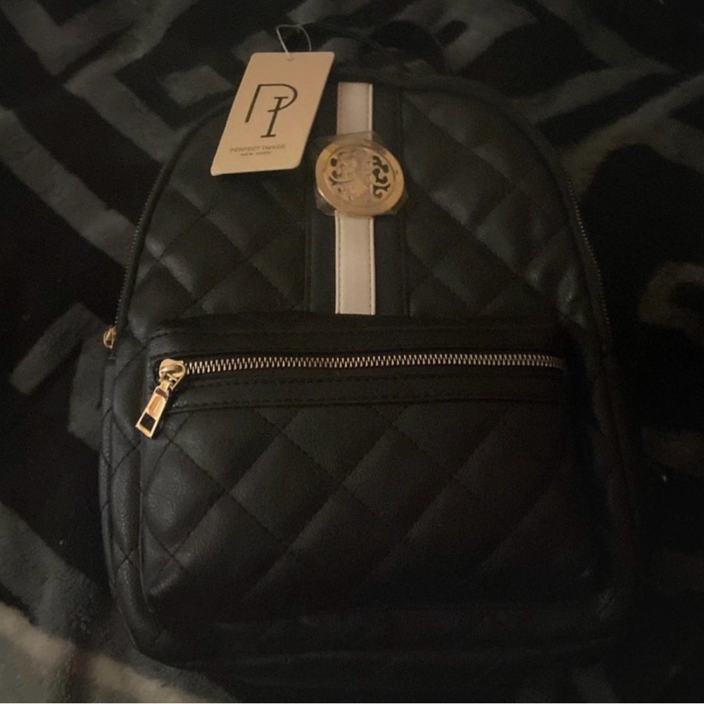 Black Quilted Backpack